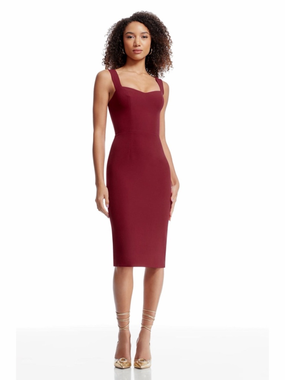 NWT‎ Dress The Population Nicole Bodycon Sweetheart Garnet Red Dress